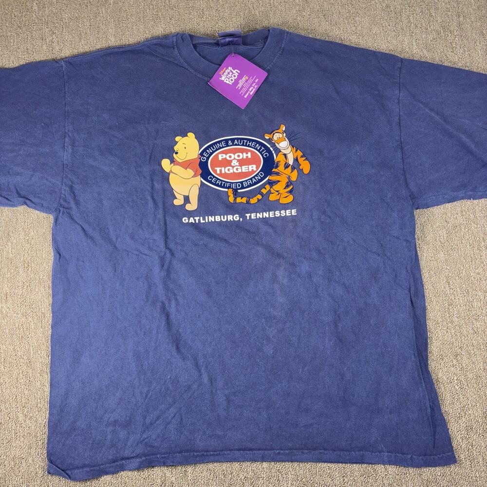Winnie The Pooh Tigger Men’s Vintage T-shirt Blue Certified NWT Medium 20x28